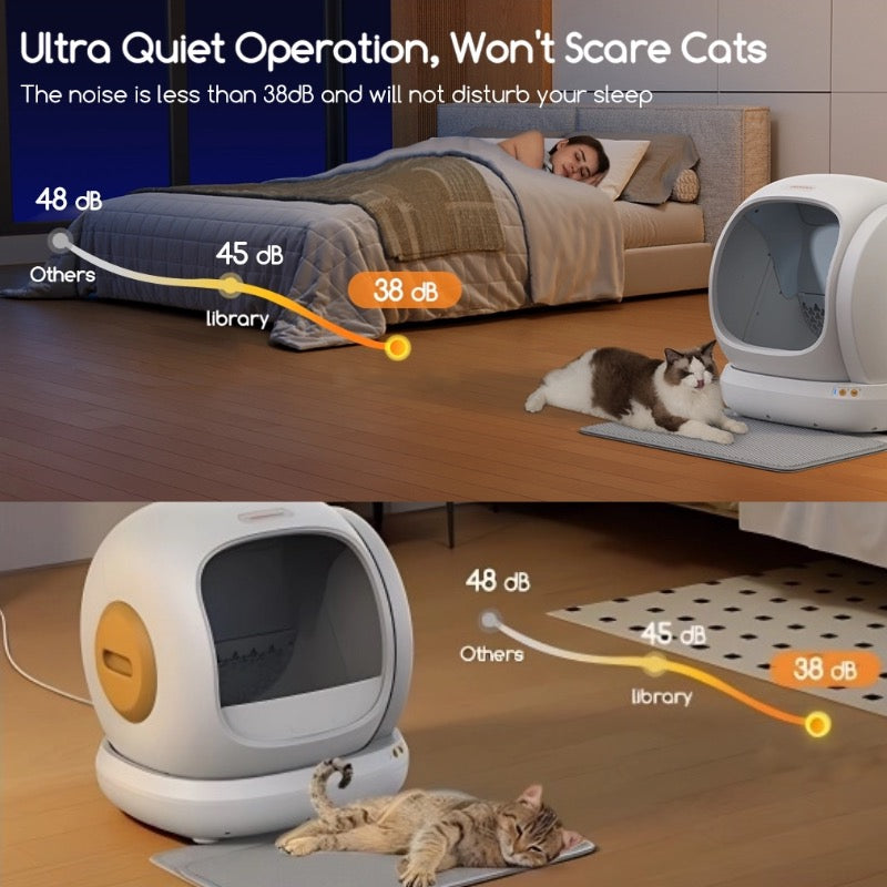 Self-Cleaning Litter Box – Automatic, App-Controlled, Extra-Large 75L Low-Entry Box for Multiple Cats