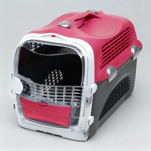 Cherry Red Pet Carrier for Cats & Small Dogs - Foldable Design