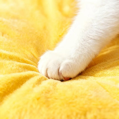 Monster-Shaped Fluffy Pet Bed – Super Soft Sleeping Nest for Cats & Dogs